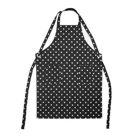 Dunroven House Polka Dot Printed Adult Apron Black R740ABLK